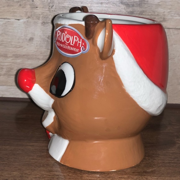 Super Cute Rudolf the Red-Nose Reindeer Mug - NEW - Picture 3 of 5